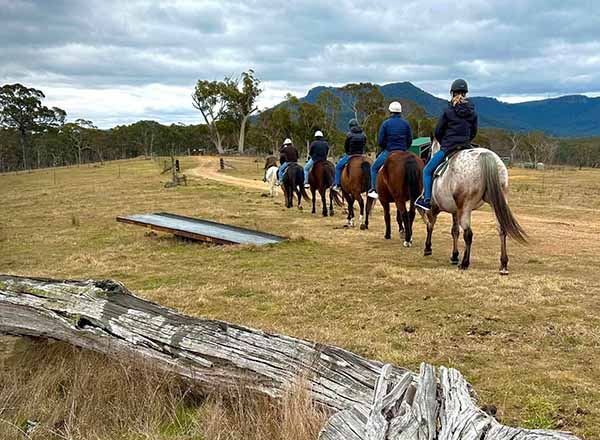 A group of horse riders at Megalong Valley