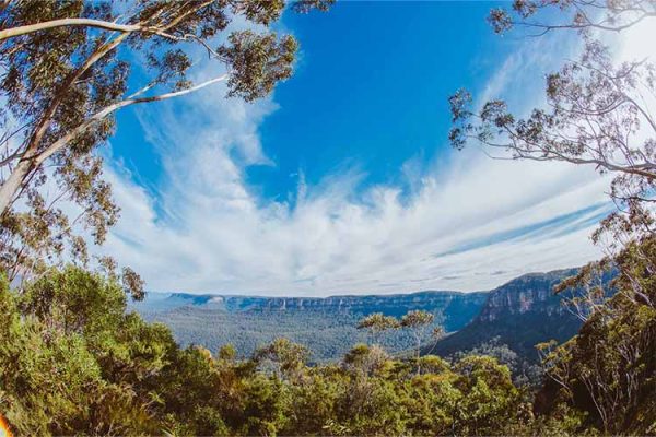 Views of the heritage-listed Blue Mountains National Park