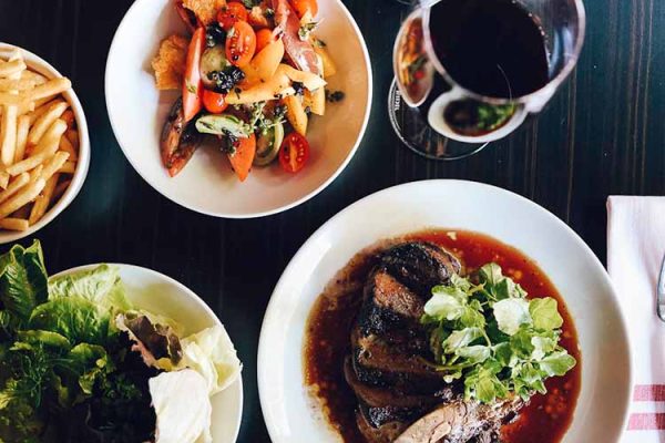 A signature Steak and frites at French restaurant Bistro Rex in Potts Point, Sydney