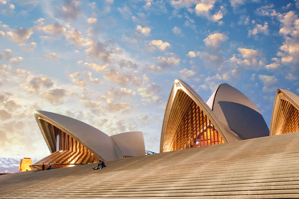 The infamous architectural masterpiece, the Sydney Opera House